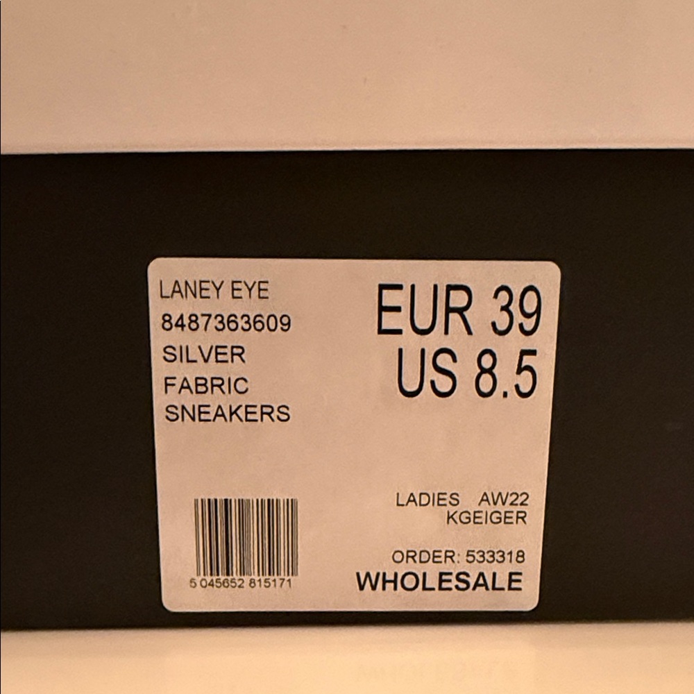 Kurt Geiger Women's Metallic Silver Sneakers - Picture 10 of 10